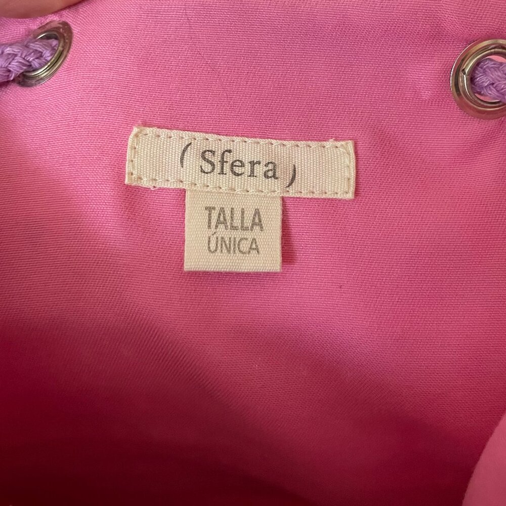 Sfera Striped Raffia Backpack - Picture 3 of 4